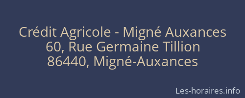 Crédit Agricole - Migné Auxances