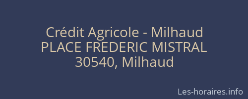 Crédit Agricole - Milhaud