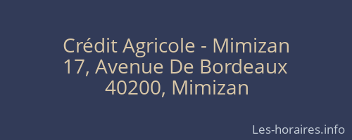 Crédit Agricole - Mimizan