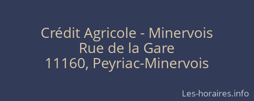 Crédit Agricole - Minervois