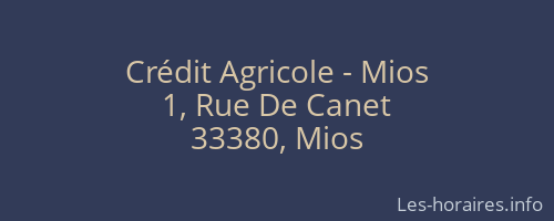 Crédit Agricole - Mios