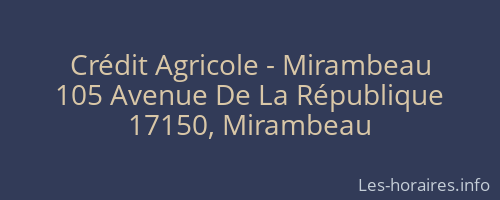 Crédit Agricole - Mirambeau