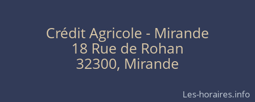 Crédit Agricole - Mirande