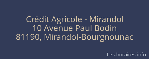 Crédit Agricole - Mirandol