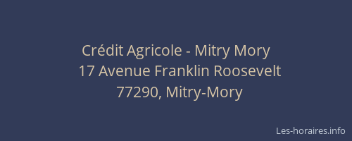 Crédit Agricole - Mitry Mory
