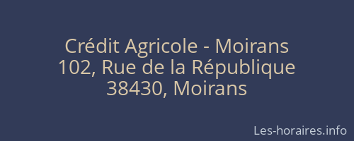 Crédit Agricole - Moirans