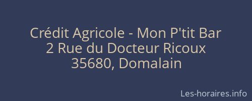 Crédit Agricole - Mon P'tit Bar