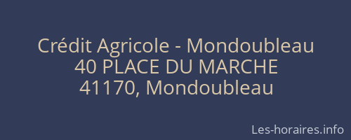 Crédit Agricole - Mondoubleau