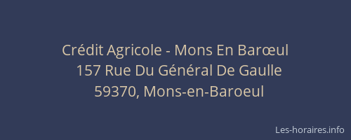 Crédit Agricole - Mons En Barœul