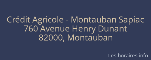 Crédit Agricole - Montauban Sapiac