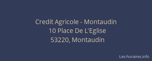 Credit Agricole - Montaudin