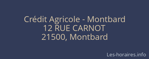 Crédit Agricole - Montbard