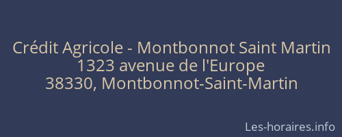 Crédit Agricole - Montbonnot Saint Martin