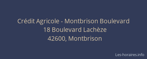 Crédit Agricole - Montbrison Boulevard
