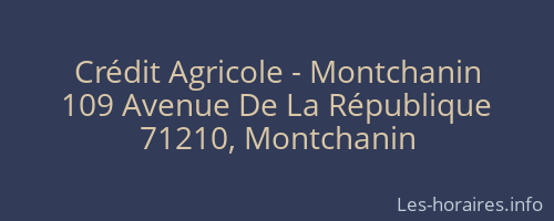 Crédit Agricole - Montchanin