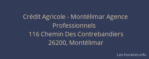 Crédit Agricole - Montélimar Agence Professionnels