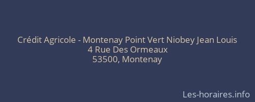 Crédit Agricole - Montenay Point Vert Niobey Jean Louis