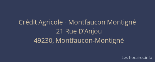 Crédit Agricole - Montfaucon Montigné