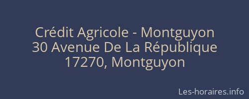 Crédit Agricole - Montguyon