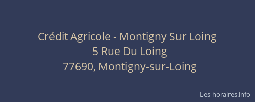 Crédit Agricole - Montigny Sur Loing