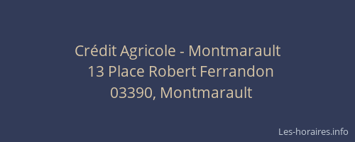 Crédit Agricole - Montmarault