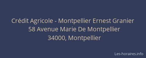 Crédit Agricole - Montpellier Ernest Granier