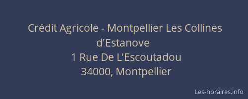 Crédit Agricole - Montpellier Les Collines d'Estanove