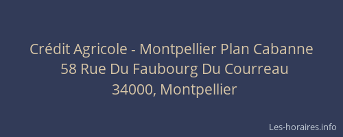 Crédit Agricole - Montpellier Plan Cabanne