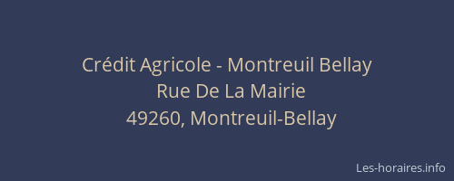 Crédit Agricole - Montreuil Bellay