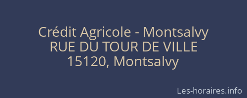 Crédit Agricole - Montsalvy
