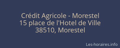Crédit Agricole - Morestel