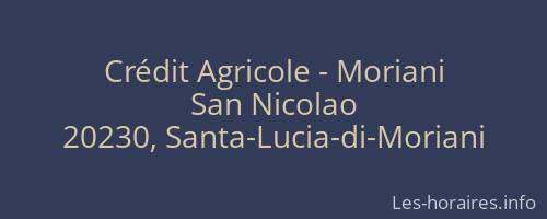Crédit Agricole - Moriani