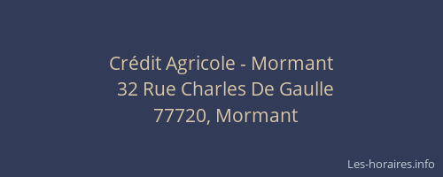 Crédit Agricole - Mormant