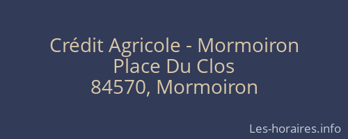 Crédit Agricole - Mormoiron