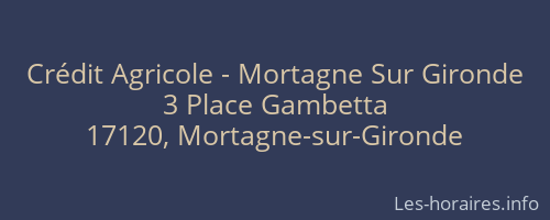 Crédit Agricole - Mortagne Sur Gironde