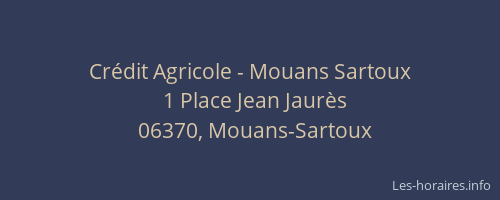 Crédit Agricole - Mouans Sartoux