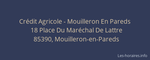 Crédit Agricole - Mouilleron En Pareds