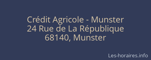 Crédit Agricole - Munster