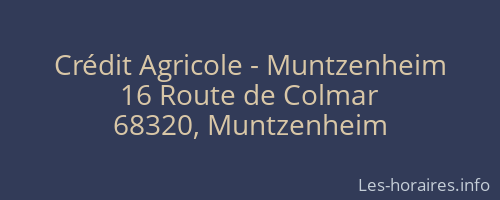 Crédit Agricole - Muntzenheim