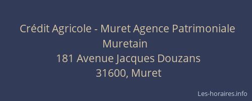 Crédit Agricole - Muret Agence Patrimoniale Muretain