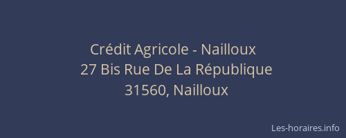 Crédit Agricole - Nailloux