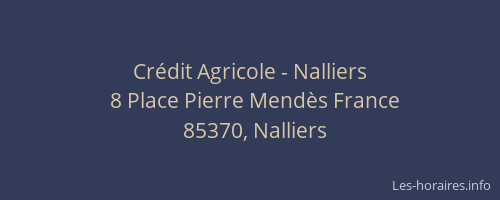 Crédit Agricole - Nalliers