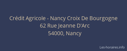Crédit Agricole - Nancy Croix De Bourgogne