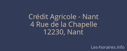 Crédit Agricole - Nant