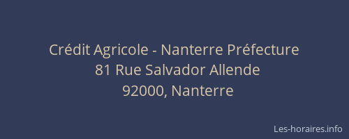 Crédit Agricole - Nanterre Préfecture