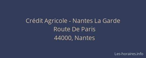 Crédit Agricole - Nantes La Garde