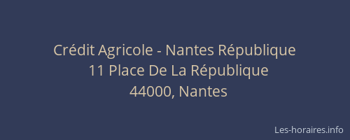Crédit Agricole - Nantes République