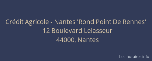 Crédit Agricole - Nantes 'Rond Point De Rennes'