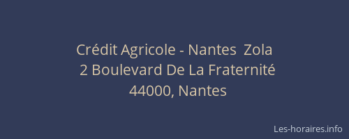 Crédit Agricole - Nantes  Zola