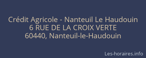 Crédit Agricole - Nanteuil Le Haudouin